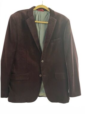 Alfani burgundy Velvet Sport Coat